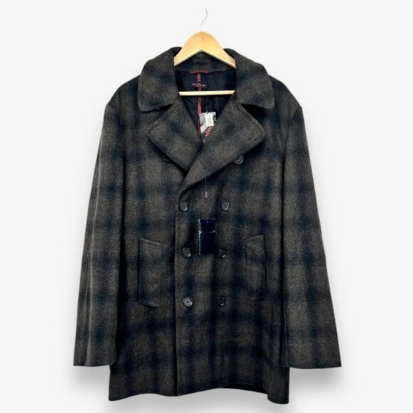 NWT Marc Ecko Double Breasted Wool Coat Men's L - Picture 1 of 16